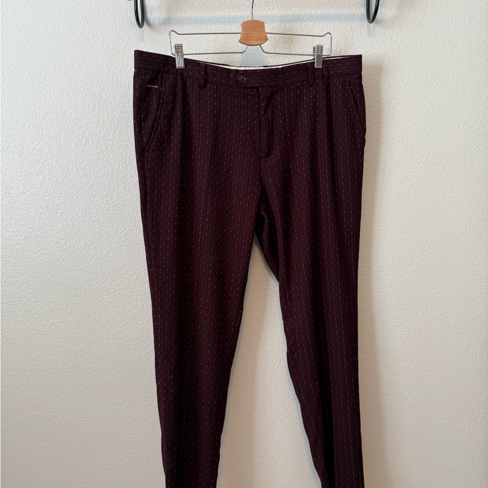 Scotch & Soda Burgundy Mott Pants 38x34